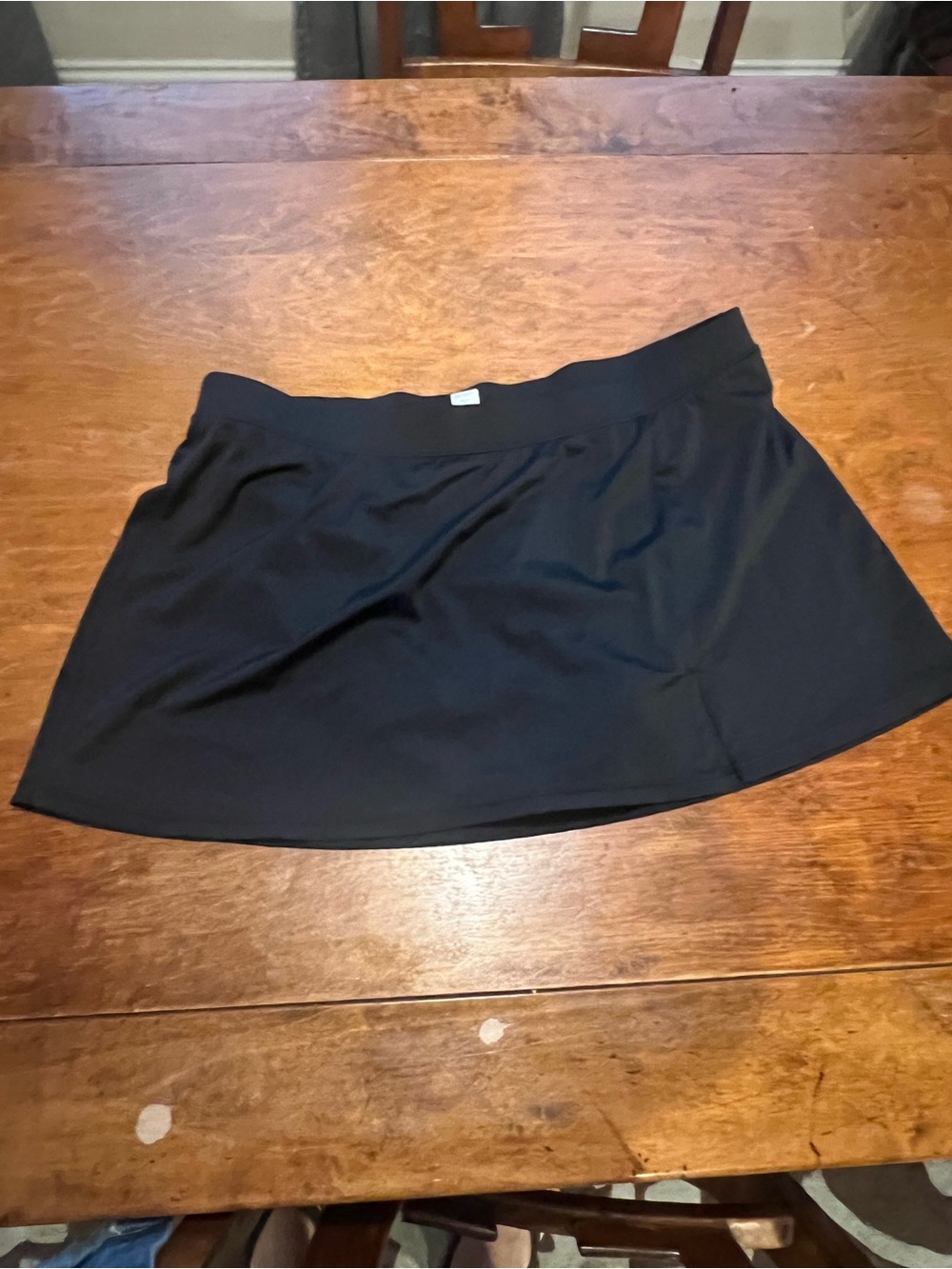 Coral Harbour Black Swim Skirt Size Large Tummy Control Cover Up